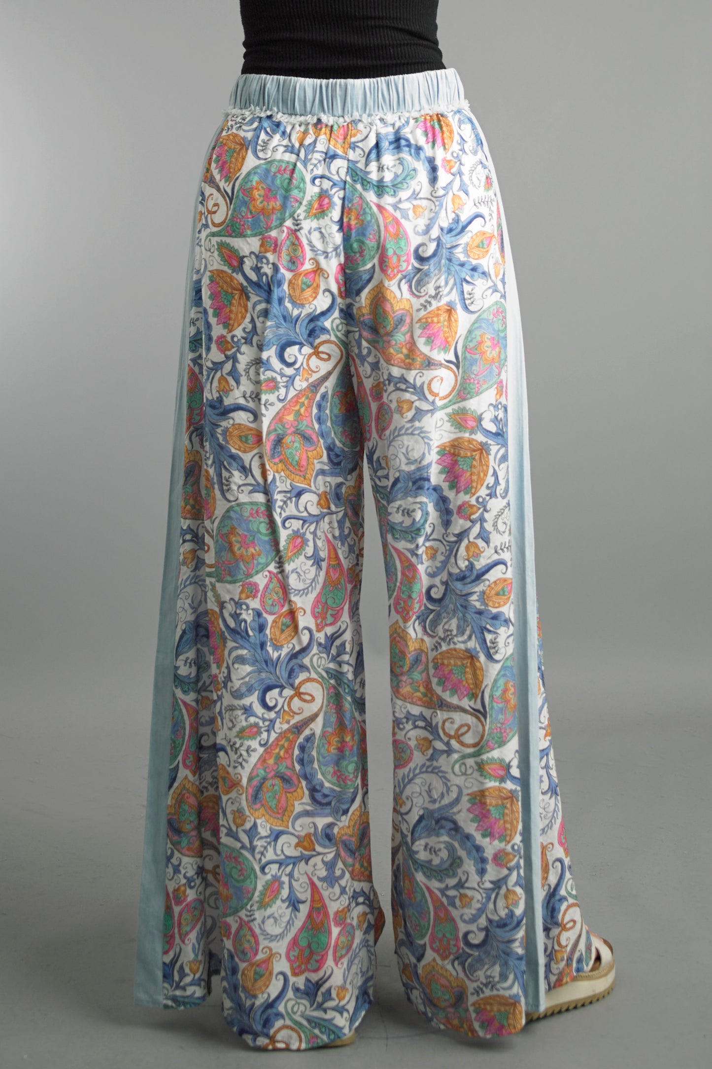 Tie Front Print Pants