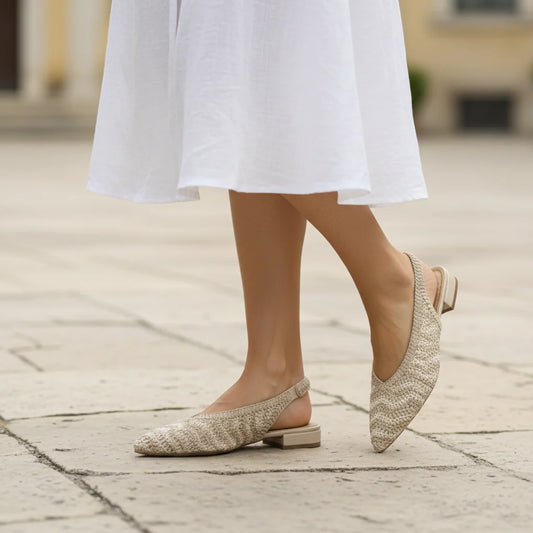 Bruno Menegatti Jenny-Sling Back Crochet Slingback