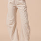 Mid Rise Barrel Pin Stripe Pants
