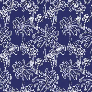 Cassie Navy Palm Dress