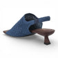 Bruno Menegatti Jacki Slingback Crochet Sandal - Blue