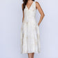 Stacey Textured Embroidered Midi Dress