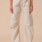 Mid Rise Barrel Pin Stripe Pants