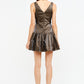 Luna Satin Drop Waist Mini Dress