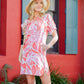 Pink Blossom Bardot Dress