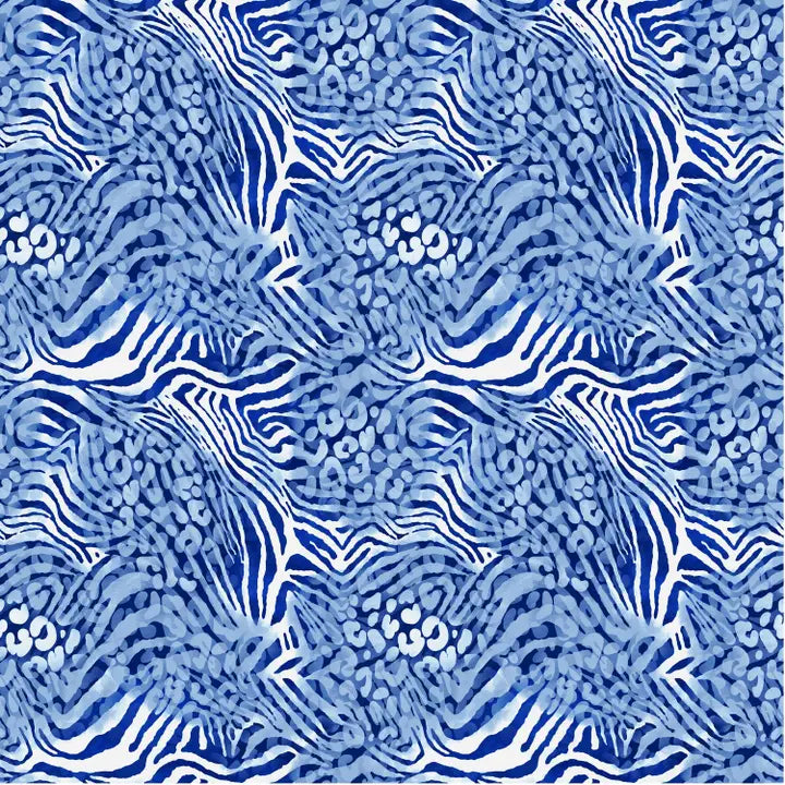 Blue Animal Abstract Brooke Dress