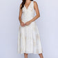 Stacey Textured Embroidered Midi Dress