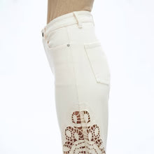 Lace Patchwork Wide Leg Jeans