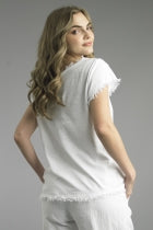 Frayed Edge V-Neck Shirt