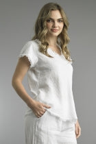 Frayed Edge V-Neck Shirt