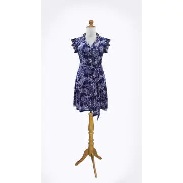 Cassie Navy Palm Dress