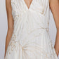 Stacey Textured Embroidered Midi Dress
