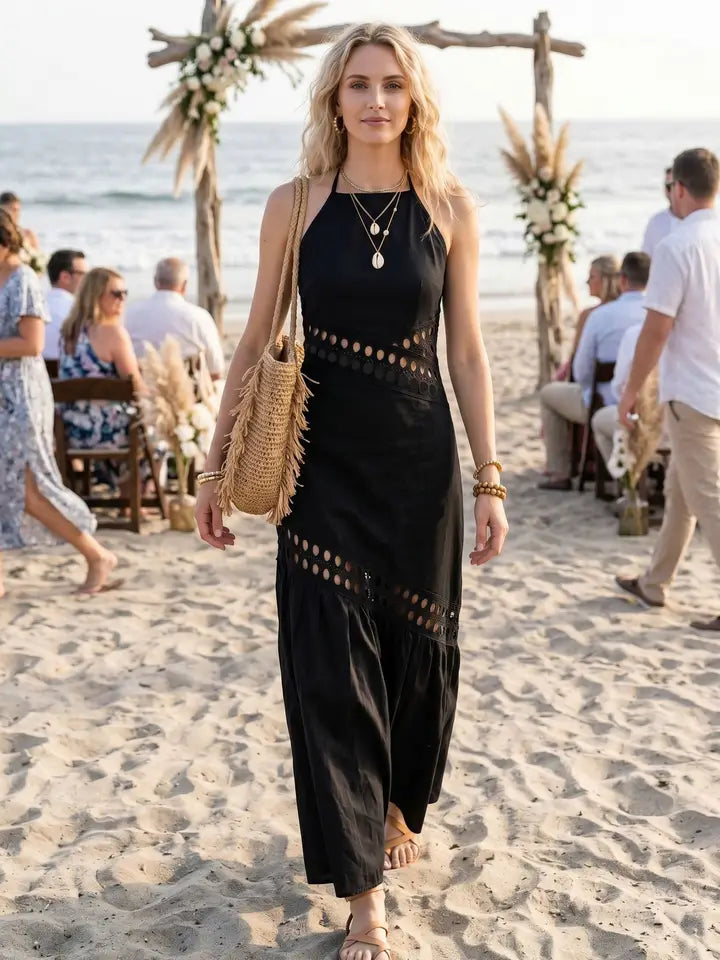 Sophia Cutout Lace Maxi Dress