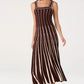 Marlen Striped Knit Maxi Dres