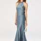 Viridiana Satin Halter Maxi Dress