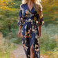 Isabel Kimono Elastic Back Waisted Maxi Dress