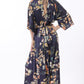 Isabel Kimono Elastic Back Waisted Maxi Dress