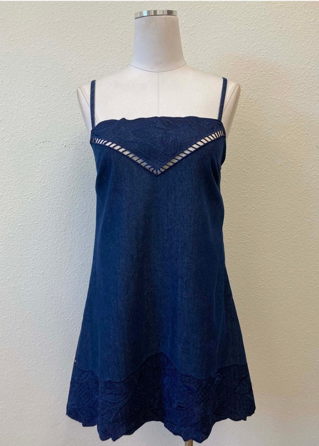 Eryn Embroidered Denim Dress