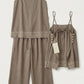 Mocha Embroidered Two Piece Set