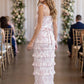 Blush Floral Smocked Ruffle Maxi Dress