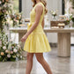 Isabella Floral Lace Mini Dress with Belt Strap