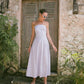 Polka Bandeau Midi Dress