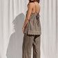 Mocha Embroidered Two Piece Set