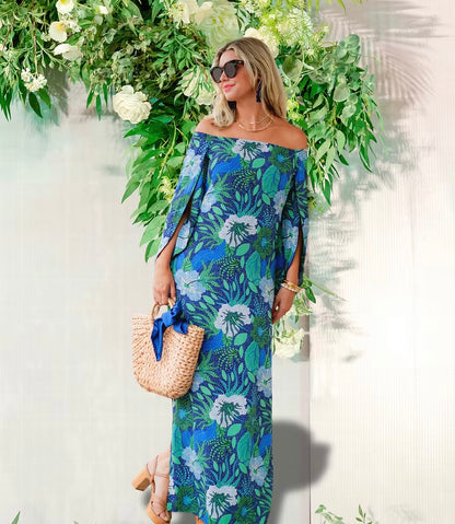 Ashby Multi Peacock Garden Maxi Dress