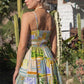 Printed Cut Out Mini Dress