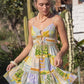 Printed Cut Out Mini Dress