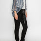 Denim Freedom Lace Tie  Cardigan