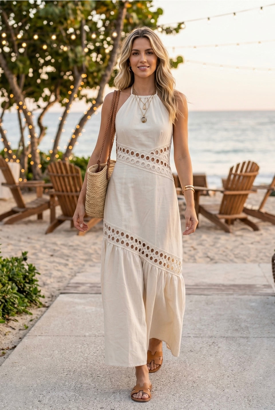 Sophia Cutout Lace Maxi Dress