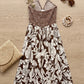 Border Printed Halter Midi Dress