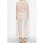 Boho Crochet Lace Maxi Duster Vest Top, Tiered Ruffle Tulle Mesh Long Cardigan