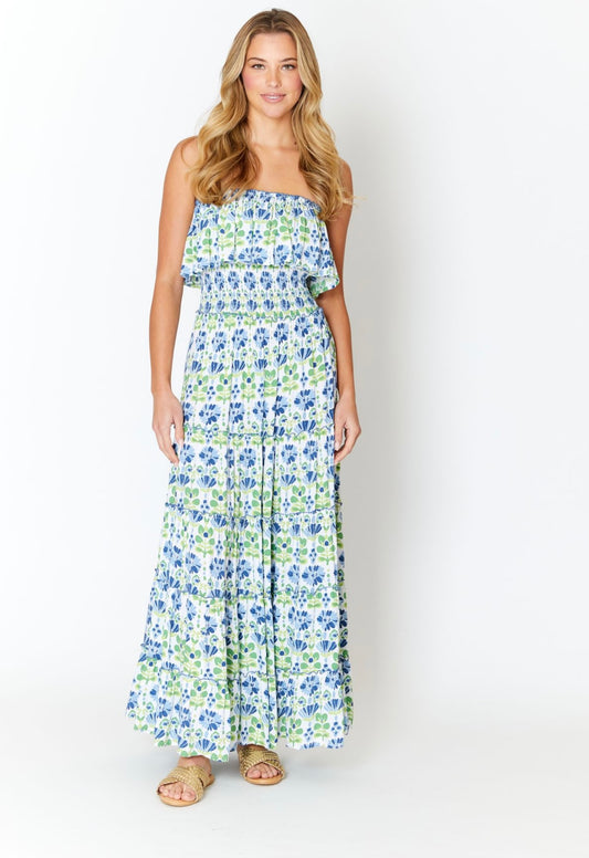 Waterlily Ruffle Long Dress