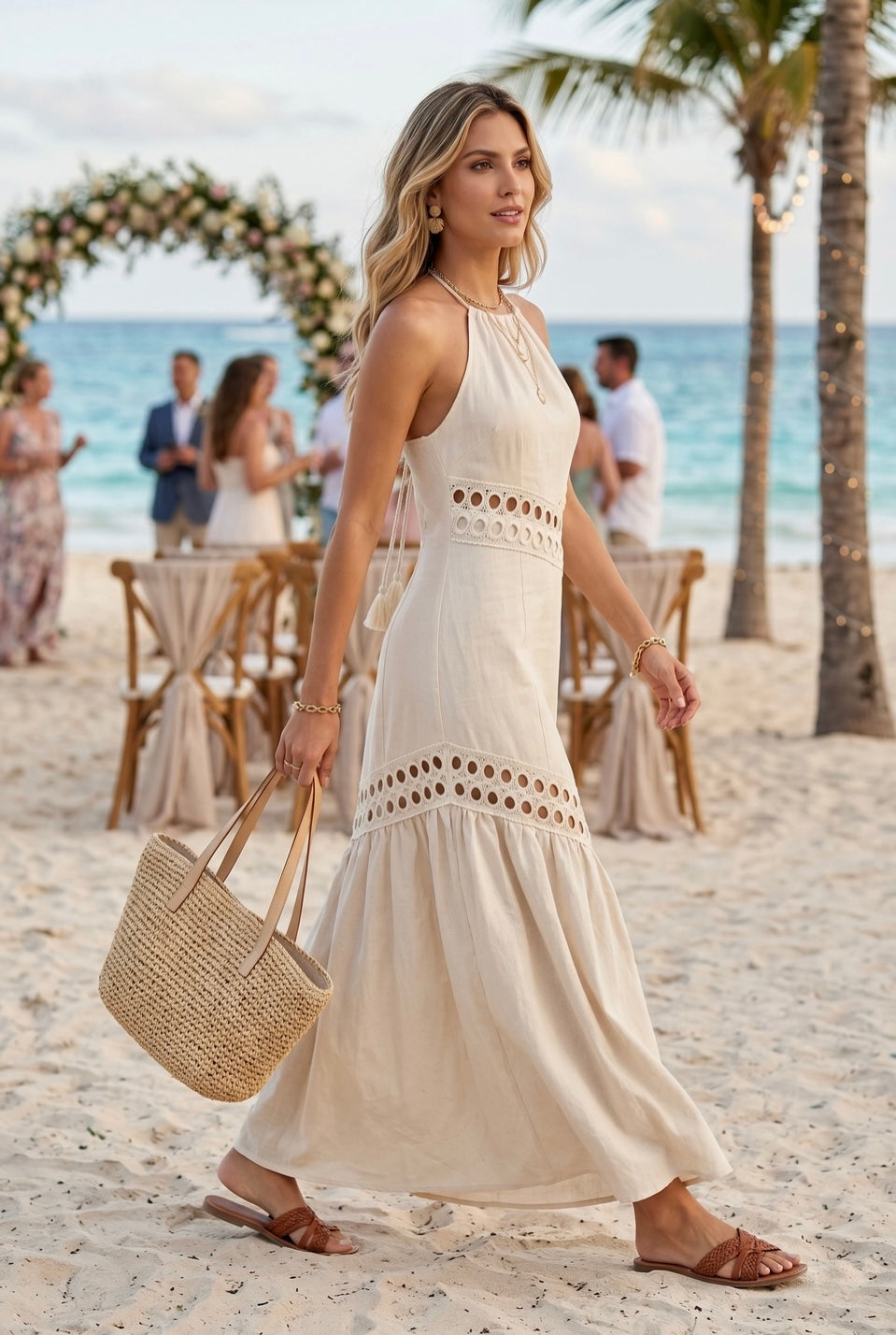 Sophia Cutout Lace Maxi Dress