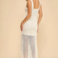 Bella Sleeveless Maxi Dress in Crochet Fabric and Trim
