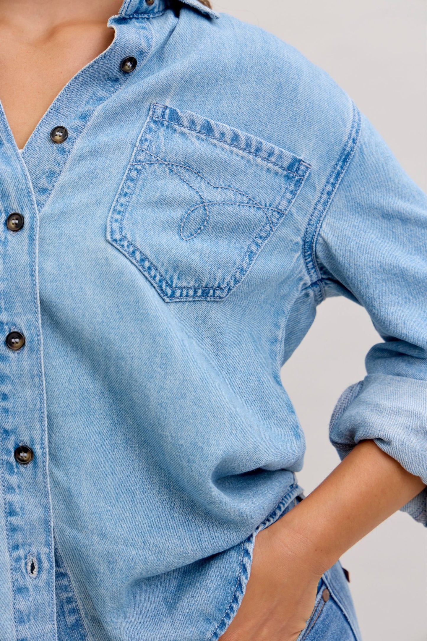 Judy Blue Western Denim Shirt