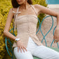 Cithara Checker Longline Halter Vest Top