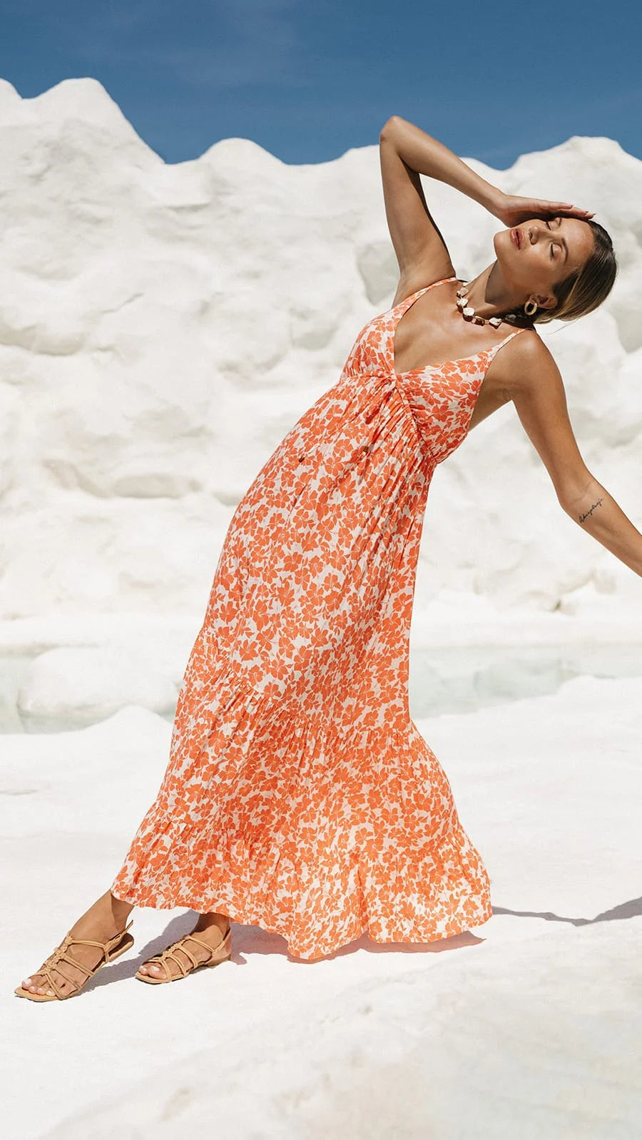 Morya Maxi Dress - Kai Coral