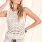 Natural Knit Crochet Top
