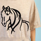 Western Horse Motif Sweater