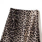 Sateen Maxi Skirt with Elastic Waistband and invisible zipper (Leo Light)