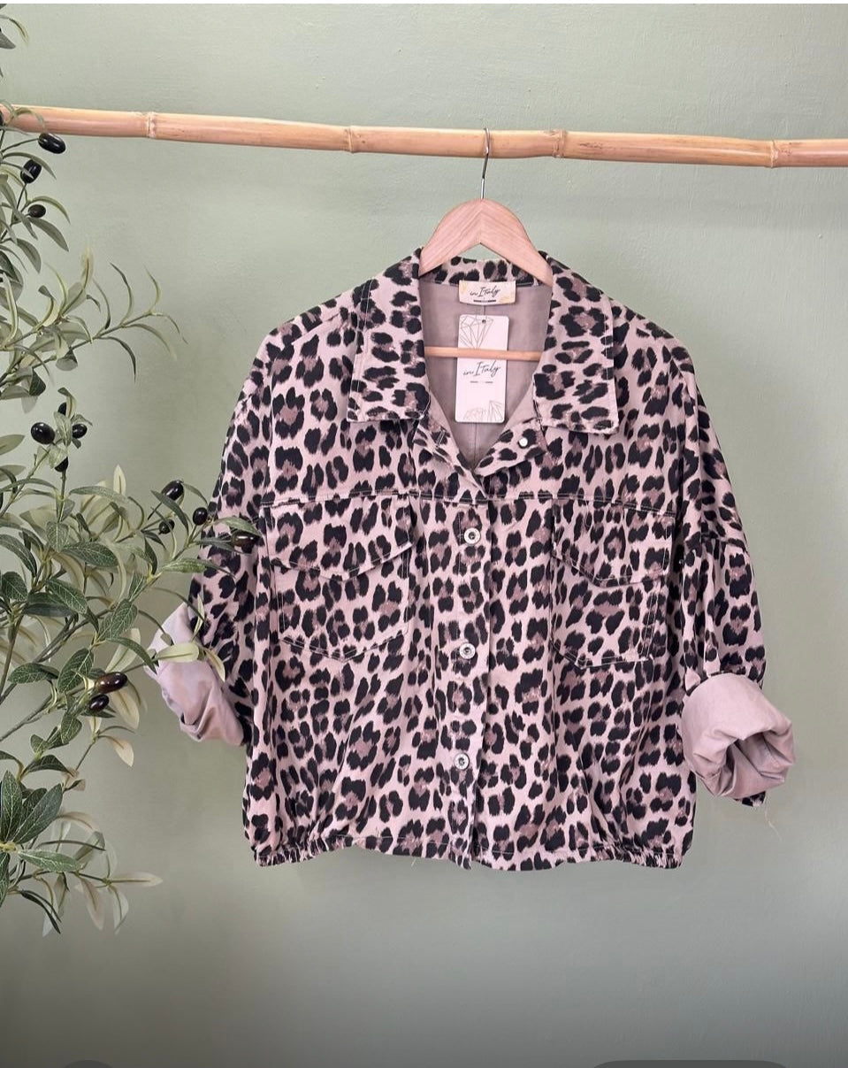Leopard Animal Print Box Jacket