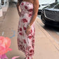 Rosie Floral Strapless Midi Dress