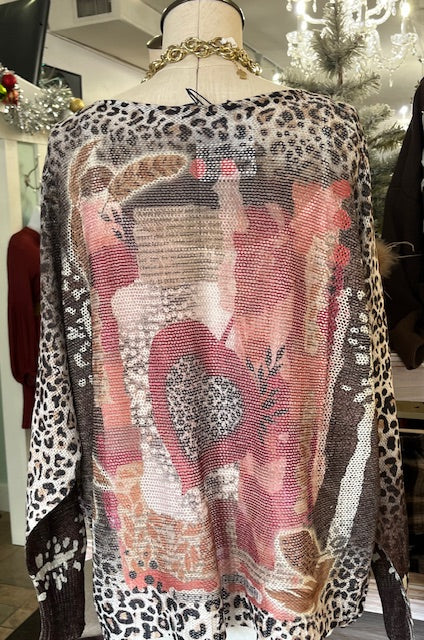 Art Work Mesh Sweater (Assorted Print)