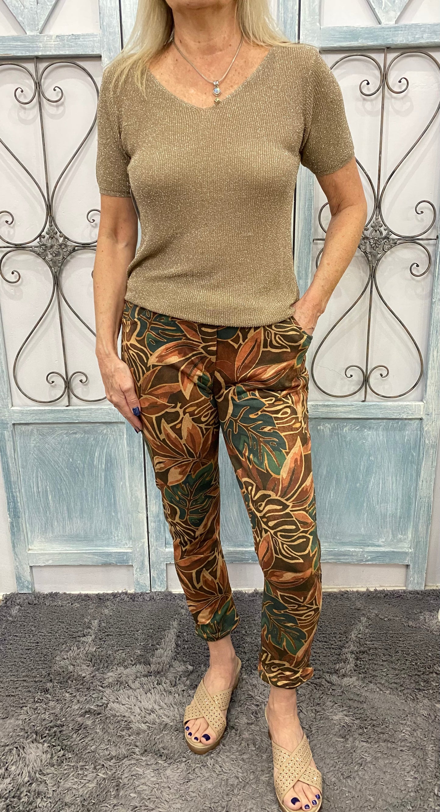 Suede Leaf Joggers (Assorted Colors)