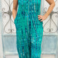 Teal Tie Dye Jumpsuit