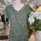 Frayed Edge V-Neck Shirt