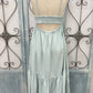 Denim V-Neck Maxi Dress